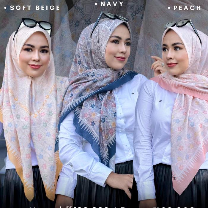Hijab journey scarves-sweet series (Soft Beige, Navy, Peach) Cantik Empat
