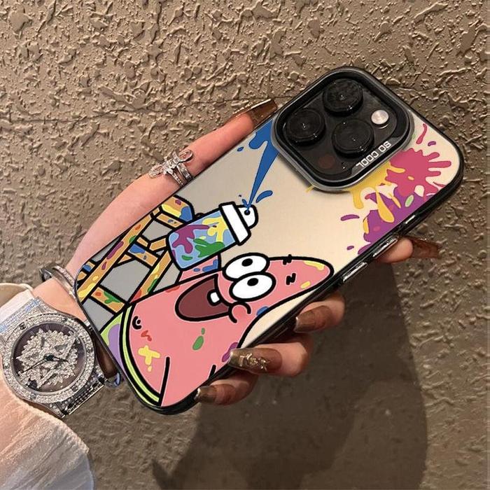 Patrick Bintang Berwarna-Warni Lucu hard CASE  iPhone 11 casing iPhone 12 13 1415 iPhone XR 11Pro 12