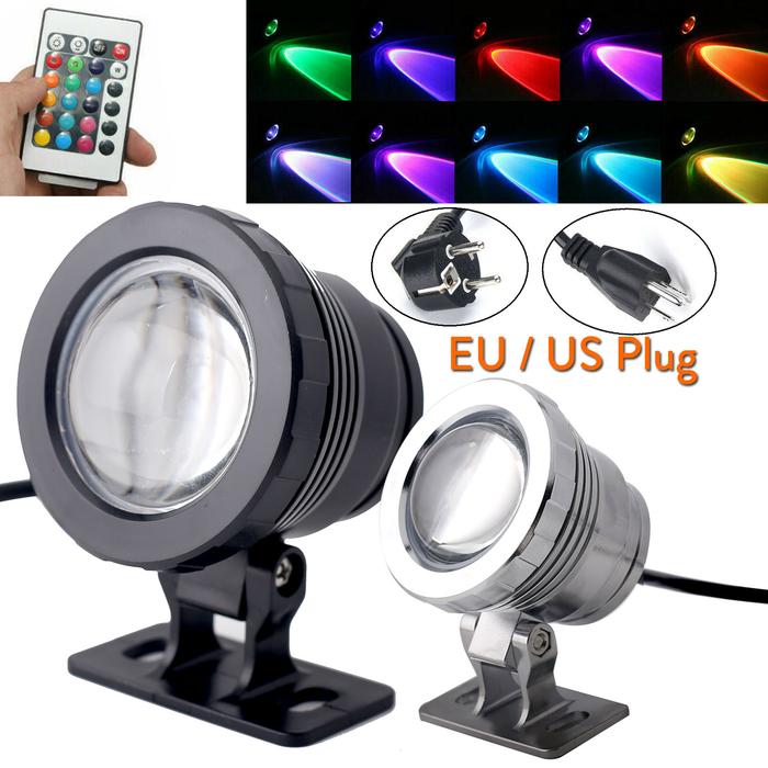 Underwater RGB Aquarium Light LED Floodlight Outdoor Waterproof