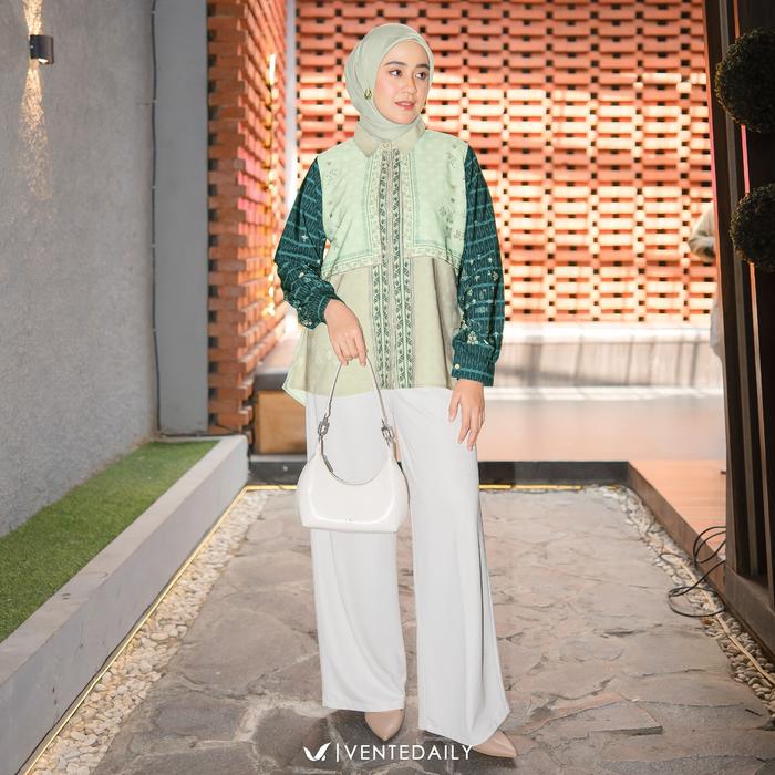 Ventedaily - Kania Tunik Atasan Wanita Kekinian Jumbo Elegan Mewah Terbaru