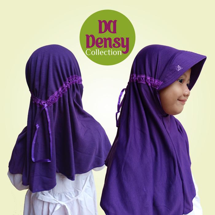 UNGU / HIJAB INSTAN SERUT PITA TALI ANAK / KERUDUNG SEKOLAH ANAK INSTAN TK/SD/SMP/SMA