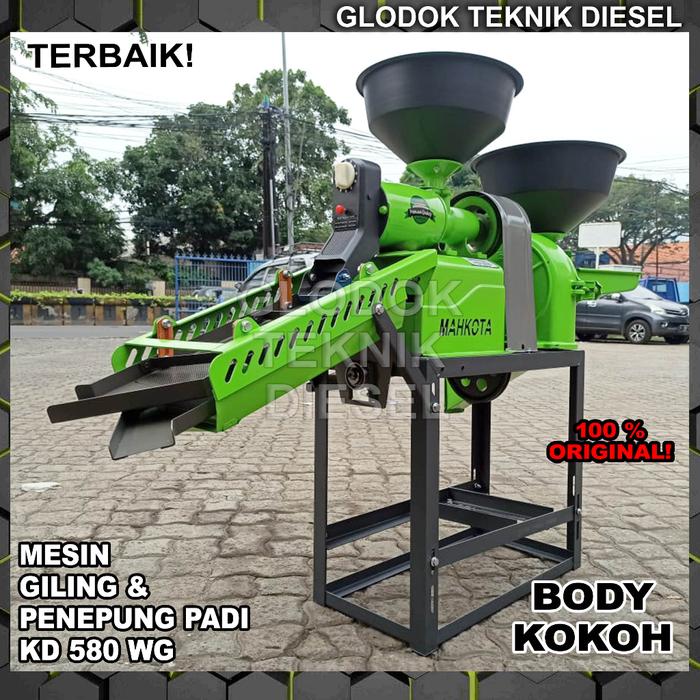 MESIN GILING PADI DAN PENEPUNG KD 580 WG MAHKOTA TANPA PENGGERAK TERBAIK