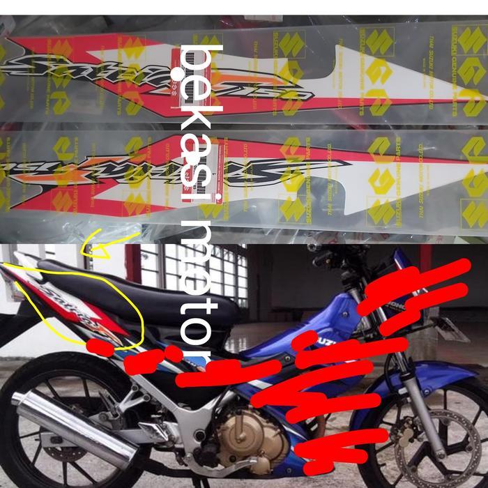 stiker sticker striping satria fu CBU biru thailand sepasang OSEAN