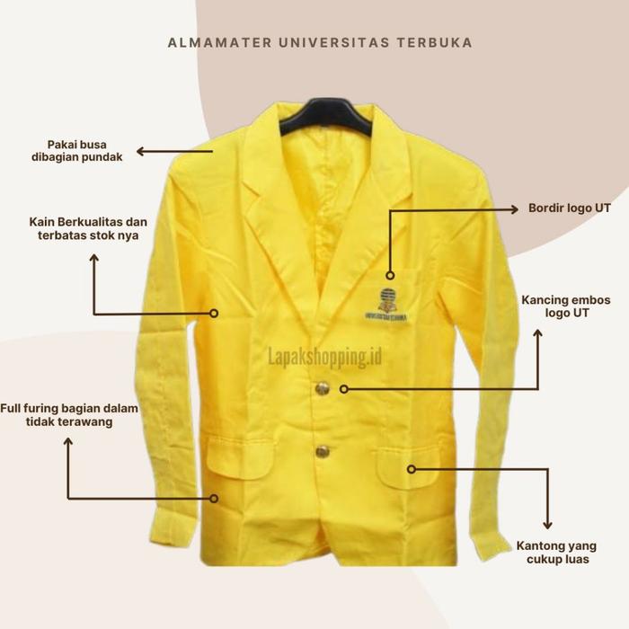 Top Jas Almamater Ut Universitas Terbuka Almet Ut Kuning Ready Stock Almet Ut Ori Almet Ut Terbaru