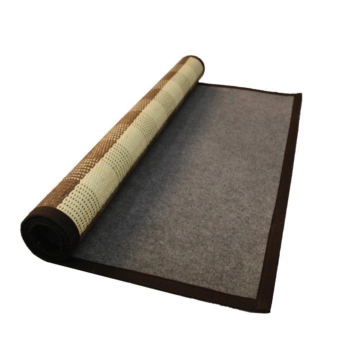 140cm x 200cm Karpet Webbing Coklat, Tikar Saburina, Tikar Rotan Kalimantan, Karpet Anti Slip, Karpe