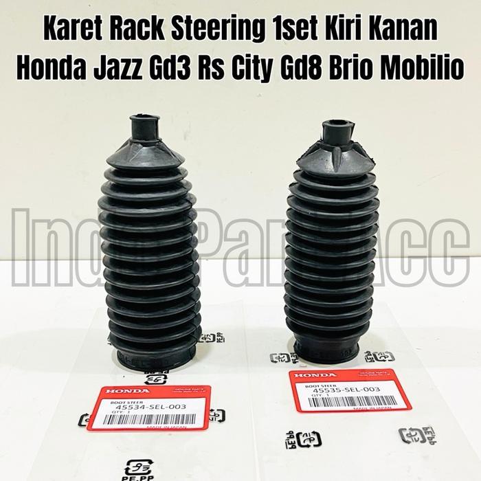 Boot Steer Karet Boot Rack Steer Stir Honda Jazz GD3 Rs City GD8 Brio Mobilio Original 1 Set
