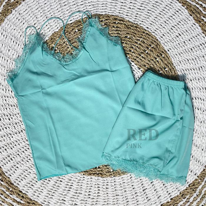 [ Redpink ] Set Baju Tidur Wanita Dewasa Homewear Seksi With Desain Atasan Tanktop Singlet No Motif 
