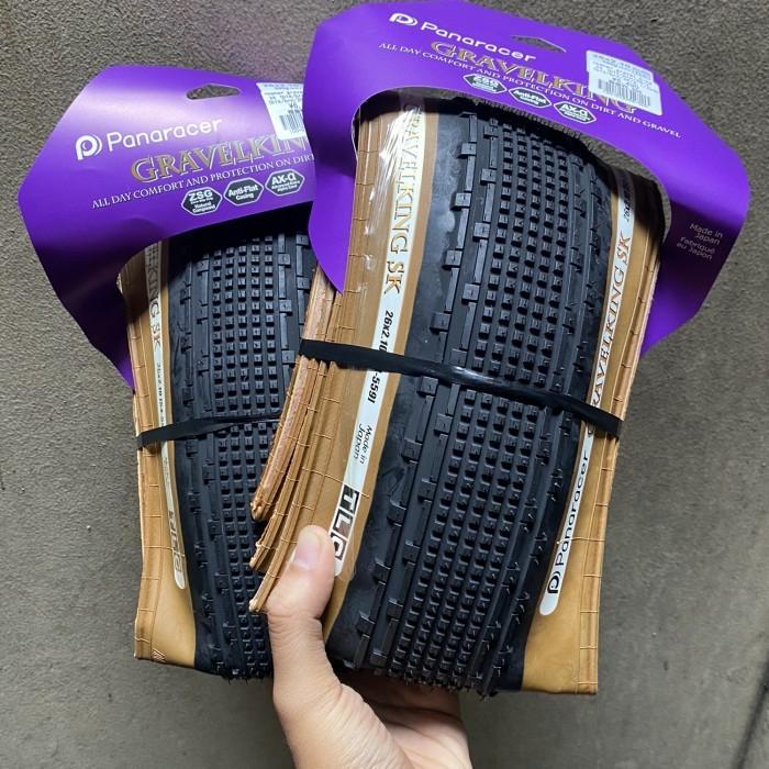 Panaracer Gravelking SK 26 tire Brown ban sepeda 02