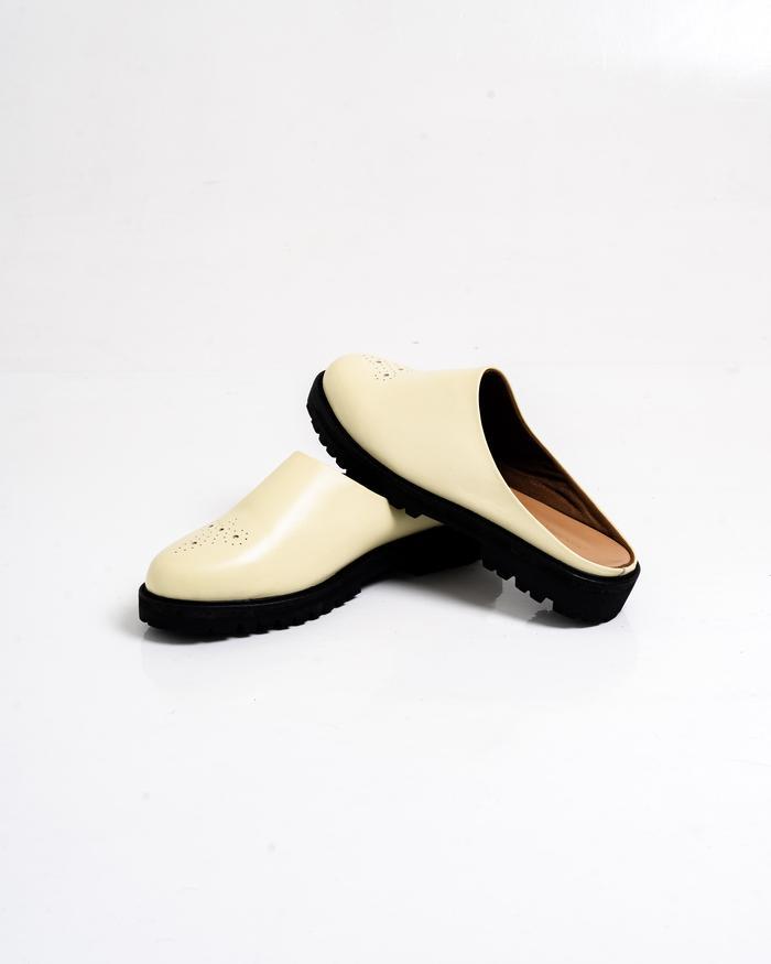 Jovem Loafers Mule Series - Ivory White