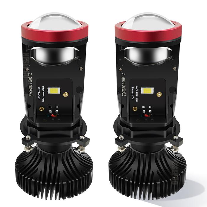 2pcs H4 LED Projector Mini Lens Auto H4 LED Headlight Bulbs Kit