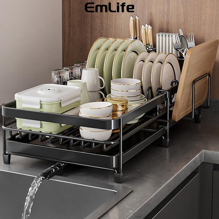 READY Rak piring Multifungsi Rak Cangkir Dapur Penyimpanan Rak Pengering Piring Rak Mangkuk Piring