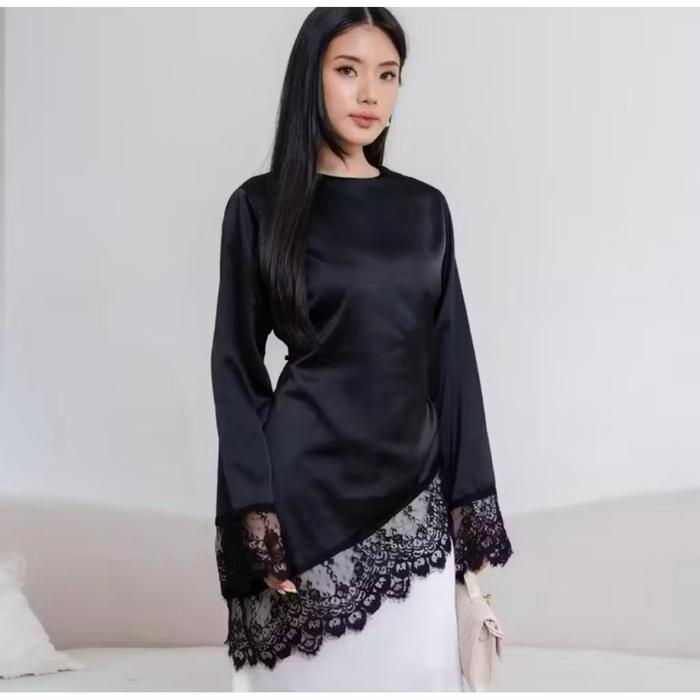 Lace Top Silk Satin Brokat Atasan Wanita Terbaru Kekinian Branded Celana Panjang Chino Soft Jeans Ta