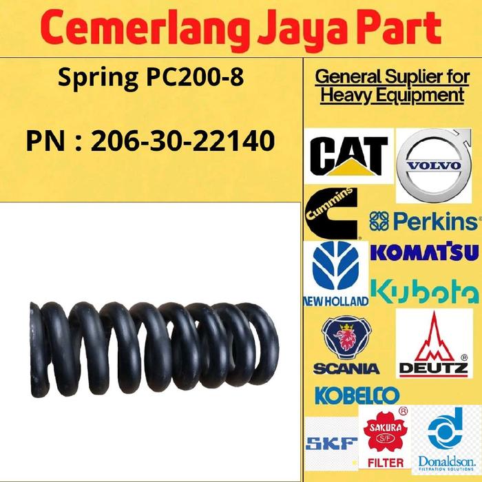 206-30-22140 Spring Sparepart Komatsu PC200-8