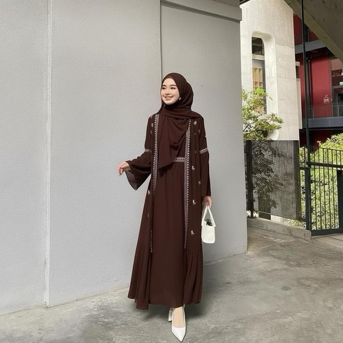 PREMIUM (READY) terjamin COD Abaya Turki - Gaun Wanita Remaja - Dress Wanita Nafwa Abaya Dress Abaya
