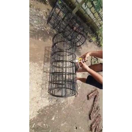 besi kolam terpal D2T1 + klem besi ,rangka wiremash kolam terpal