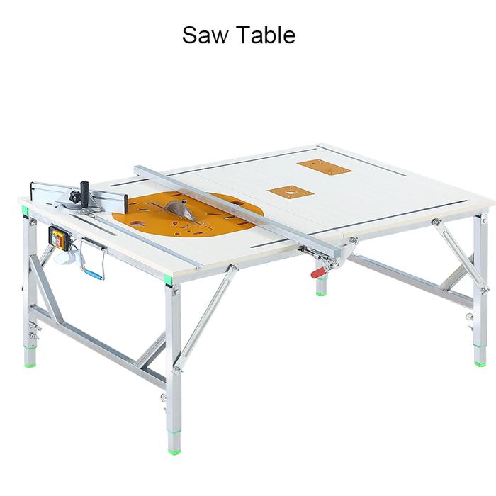 Small Folding Saw Table Portable Woodworking Electric Saw Table Saw 80*120cm Diy Lifting Work Saw Ta