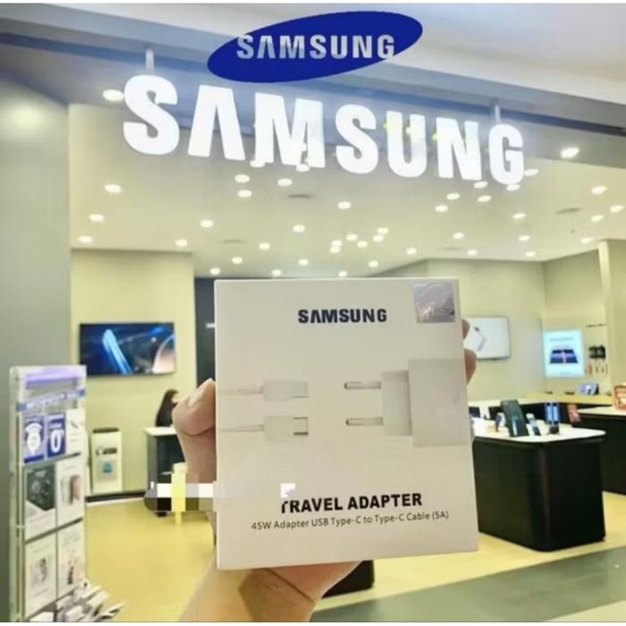 Charger Adaptor SAMSUNG 45 Watt Type C to USB C Fast Charging Original
