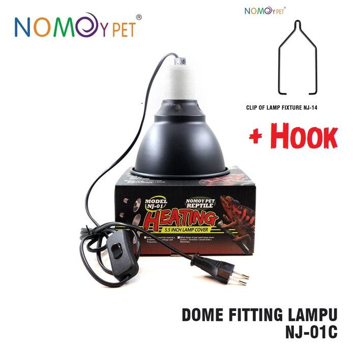 Aluminium Light Dome 14x15.5cm Fitting Lampu Dome Reptil Sulcata Aldabra Gecko BD Nomoy NJ-01 CC
