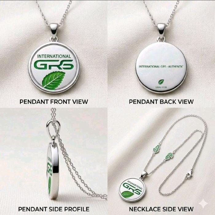 International GRS Kalung dengan Medali Depan Belakang dan Sisi Profil untuk Penggunaan Sehari-hari