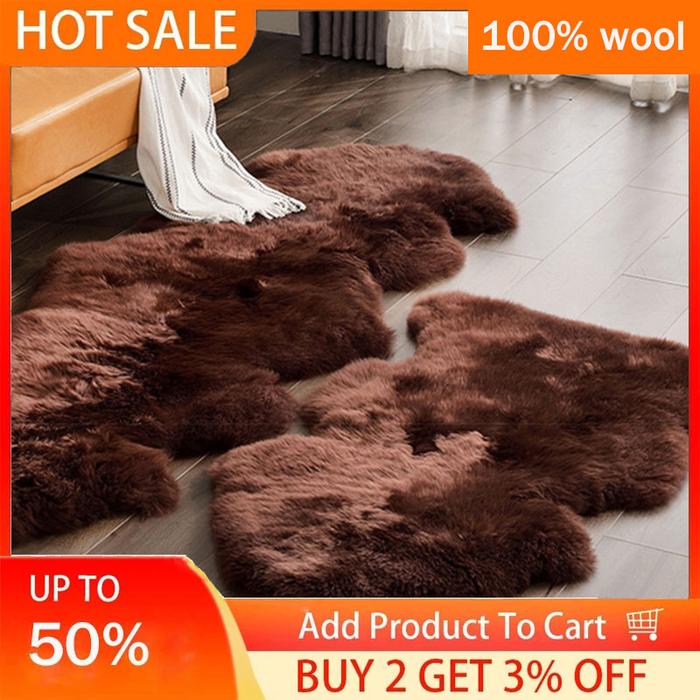 Carpet Shaggy Luxury Brand Carpet Real Sheepskin Wool Carpets Rugs