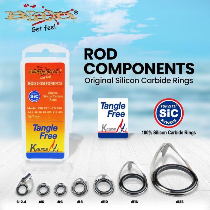 Set Ring Joran Pancing Blood-X Torzite Component / Mamarit Cincin Joran Pancing K-Guide 1 Set - Torz