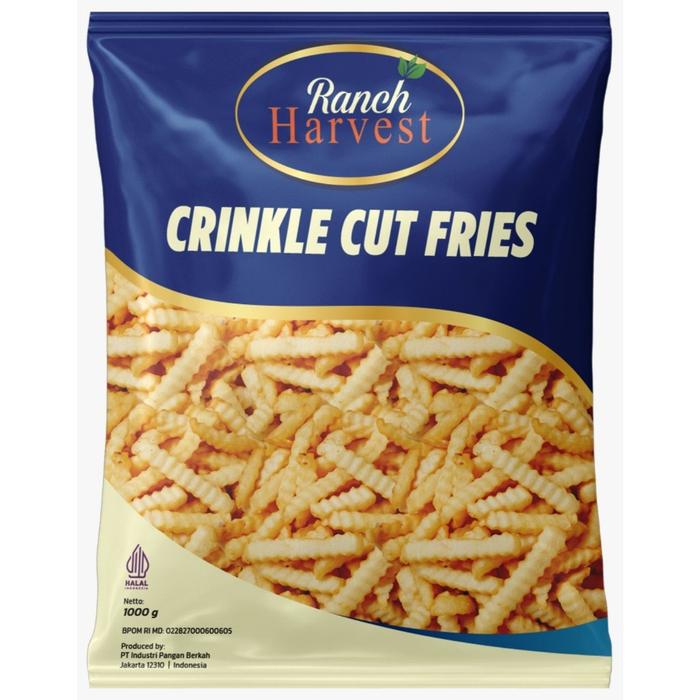 Kentang Goreng Ranch Harvest Crinkle 1 Kg Lembut Gurih