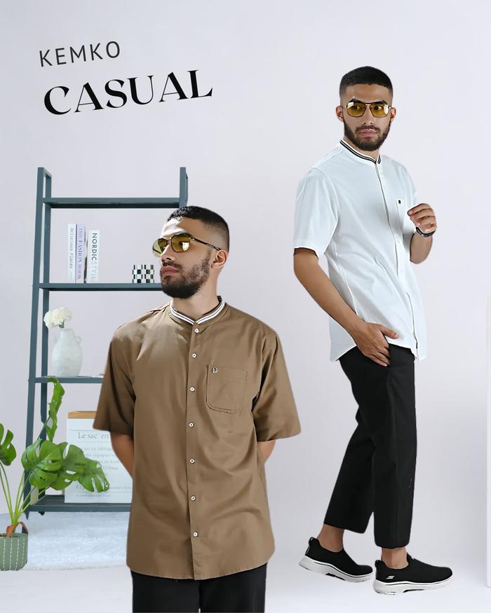 Kemko Casual RIB Uhud U74 - Baju Muslim Pria - Koko