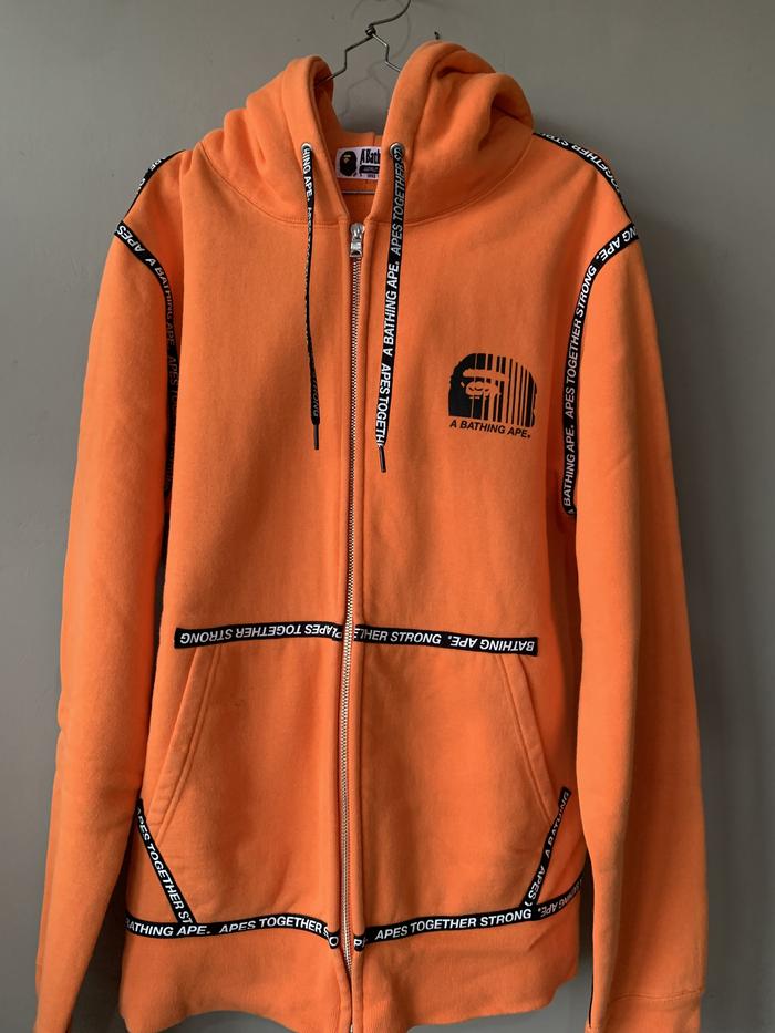 BAPE FULL ZIP HOODIE ORANGE (ORIGINAL)