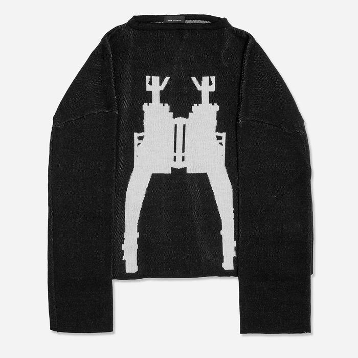 NIX POWELL FLESH BLACK KNITTED SWEATER