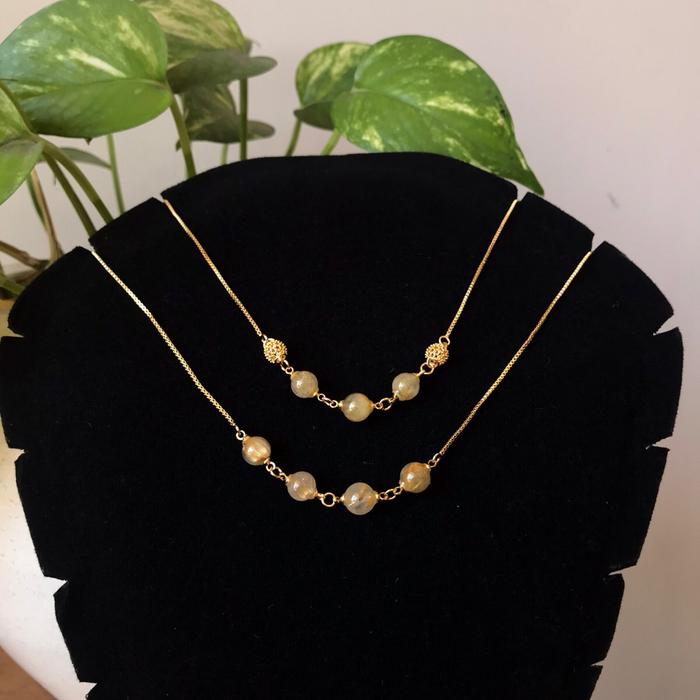 Kalung rencet rambut sedana/ kalung rambut sedana/ rambut sedana/ kalung xuping/ kalung permata/
