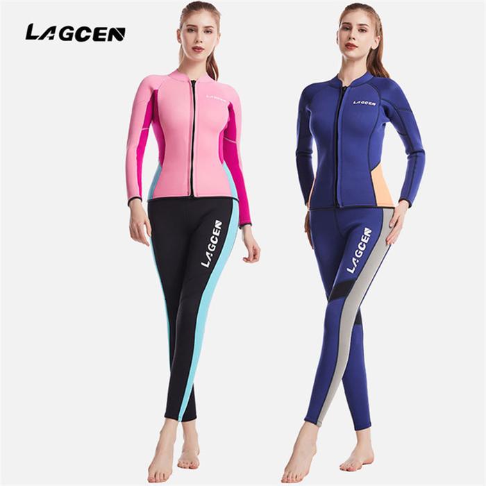 2.5mm Neoprene Wetsuit Women's Long Sleeve Split Scuba Wetsuit