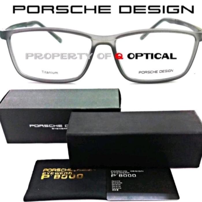 Kacamata Frame Pria Porsche Design P8228 Matte Grey Model Sporty