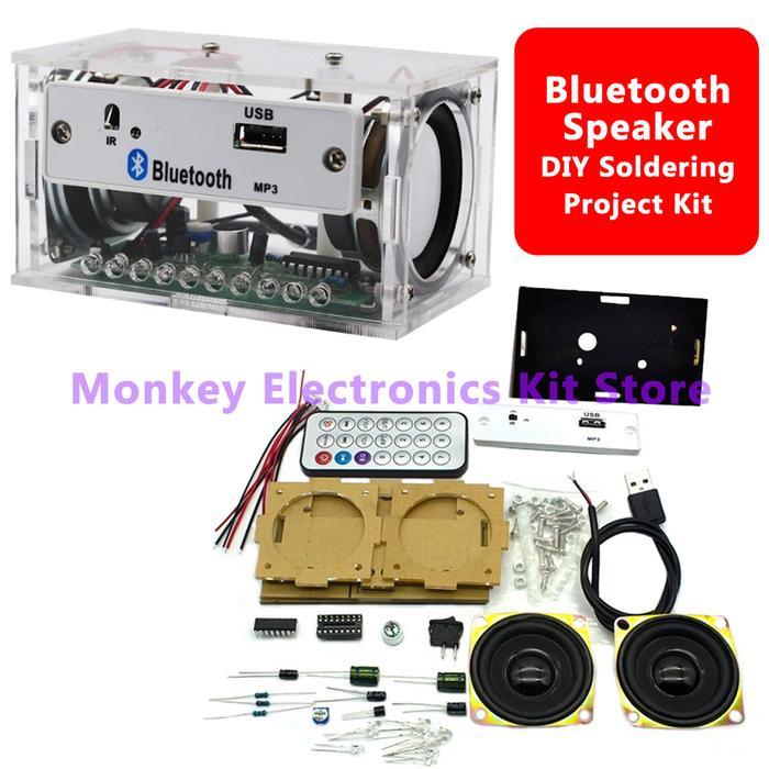 White Diy Bluetooth Speaker Electronic Kit Diy Soldering Project Electronics Kit Teaching Practice B