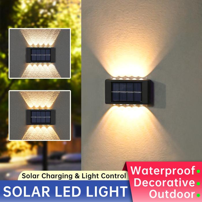 Lampu Surya Tenaga Surya 8/10/12/16LED Lampu Dinding Luar Ruangan