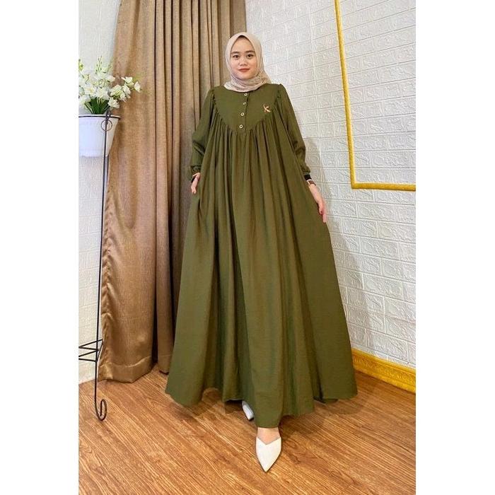 gamis R filly serut dada cantik