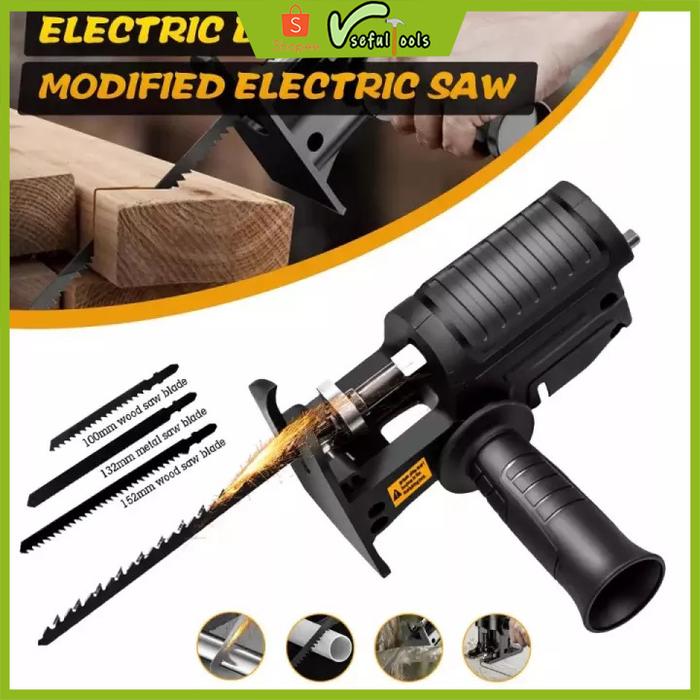 Usefultools Gergaji Mesin Adapter Jigsaw - Gergaji Mesin Adapter reciprocating Jigsaw adaptor bor ke