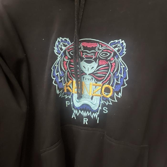 KENZO Paris Hoodie Bordir Tag Tiger Biru Fuscia Kuning Jaket Hitam untuk Gaya Anda Pullover