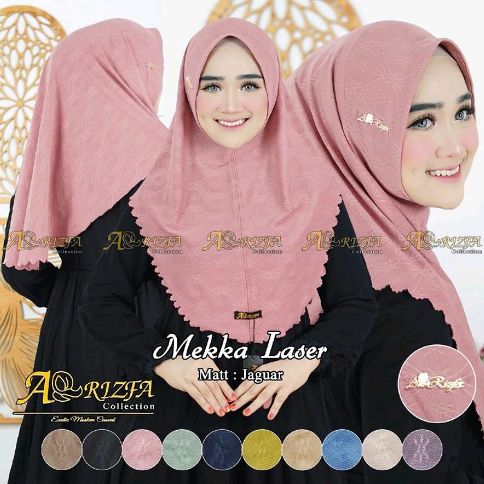 mekka laser arrizfa jilbab instan bergo pet malay premium Kerudung Muslim Wanita