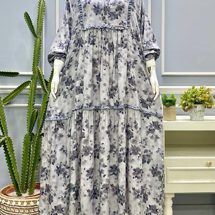 Midi salvina rayon vischose renda bawah ( JUMBO 3L& 4L)