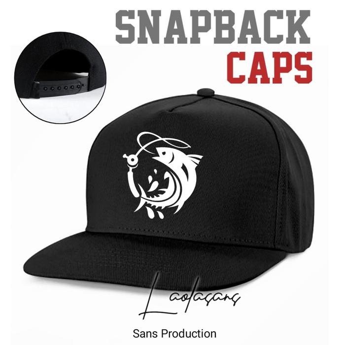 Topi Snapback Hat Logo Mancing Mania Premium - Topi Original Flexfit Yupoong Hip Hop Classic Snapbac
