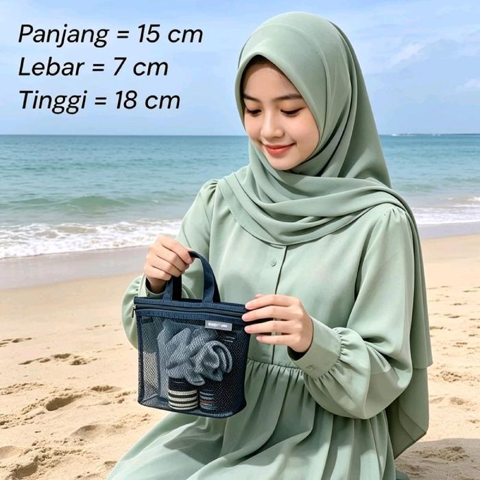 tas jaring kecil sabun mandi travelling dari bahan jaring tebal 03
