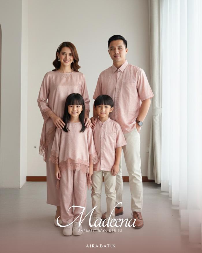AIRA BATIK - Madeena Sarimbit Series Lebaran Family Set Raya Modern Premium