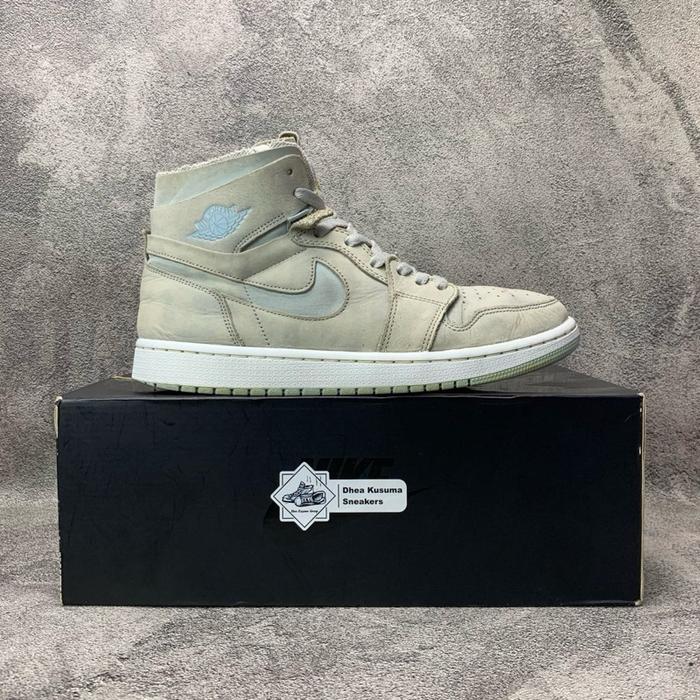 Sepatu Second Nike Air Jordan 1 High Zoom Comfort 'Cool Grey Light Blue' Size 42,5 insole 27,5 Origi
