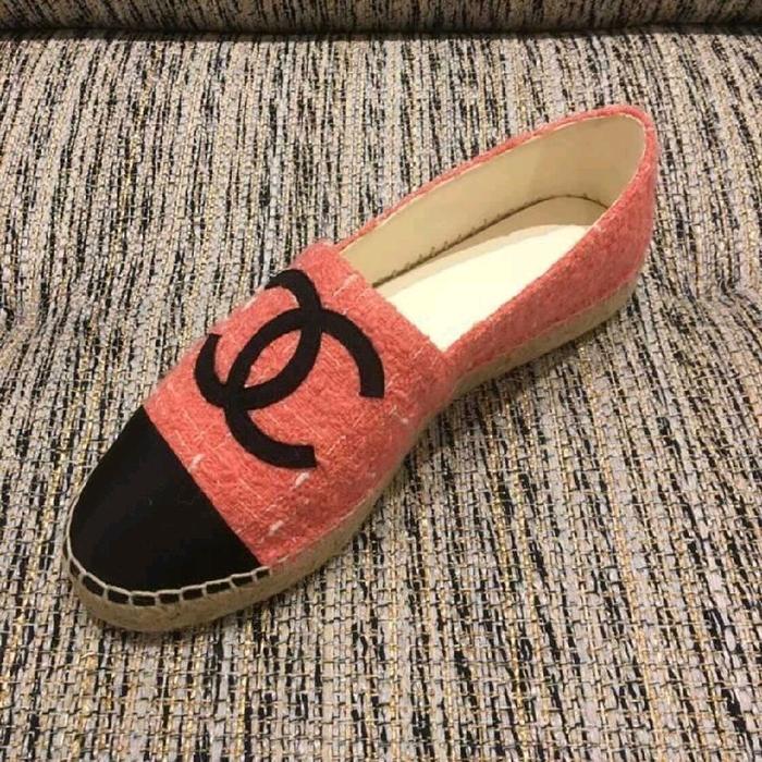 Chanel Espadrilles Black Pink Ukuran 38
