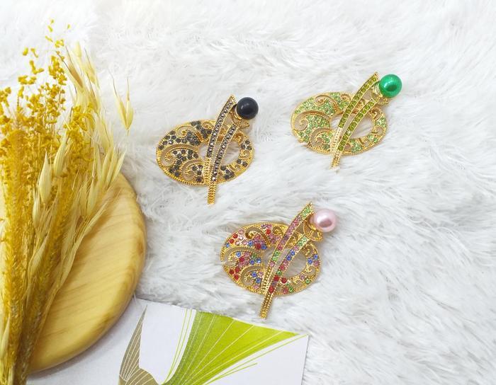 BERMUTU Pin Hijab Model 1 B Bros Hijab Wanita Aksesoris Hijab Mutiara Import Premium