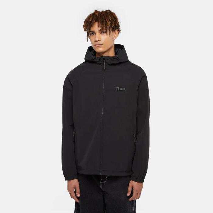 Jacket National Geographic Beid Lightweight Hooded Zip-Up Men Original Black Unisex Outdoor Casual P