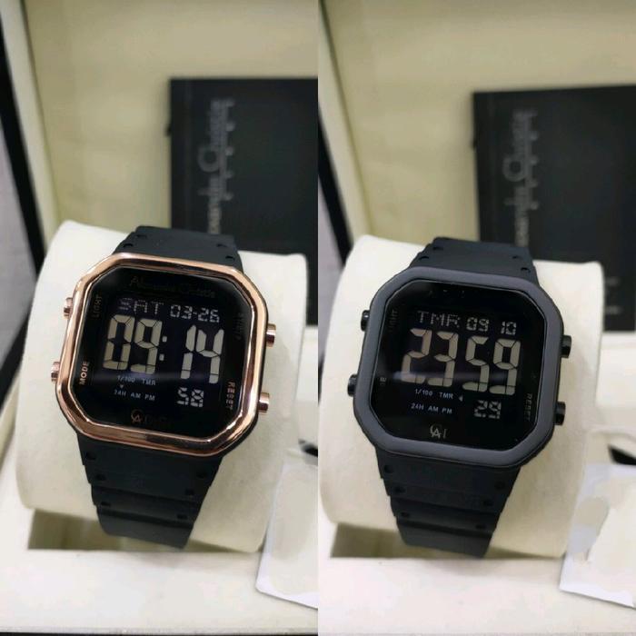 AC 9347 Jam Tangan Unisex Alexandre Christie 9347 Pria Wanita Bisa Crystal Karet