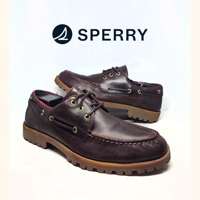 Size 45 | SPERRY Top Sider Waterproof Sepatu Boat Loafer Kulit Gagah Pria
