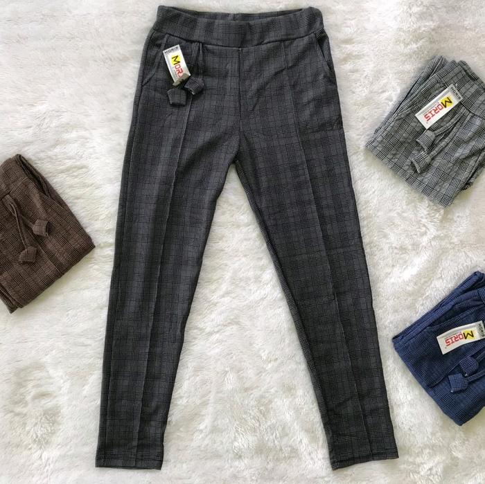 CELANA KOTAK WANITA JUMBO BIG SIZE PANJANG KAIN MELAR BAGGY PANTS PINGGANG KARET Lembut Melar Nyaman