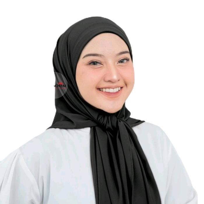 KULSOEM - PASHMINA SEGITIGA INNER TALI - SEGITIGA INSTAN 2in1 JERSEY Muslim Jilbab Kerudung Wanita S
